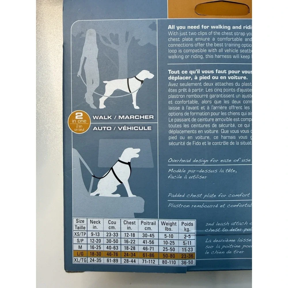 Kurgo Tru-Fit Smart Harness Quick Release Lg‎ Dog 50-80 lbs